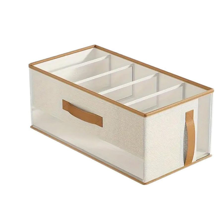 5 Grid Storage Box Organizer - Beige