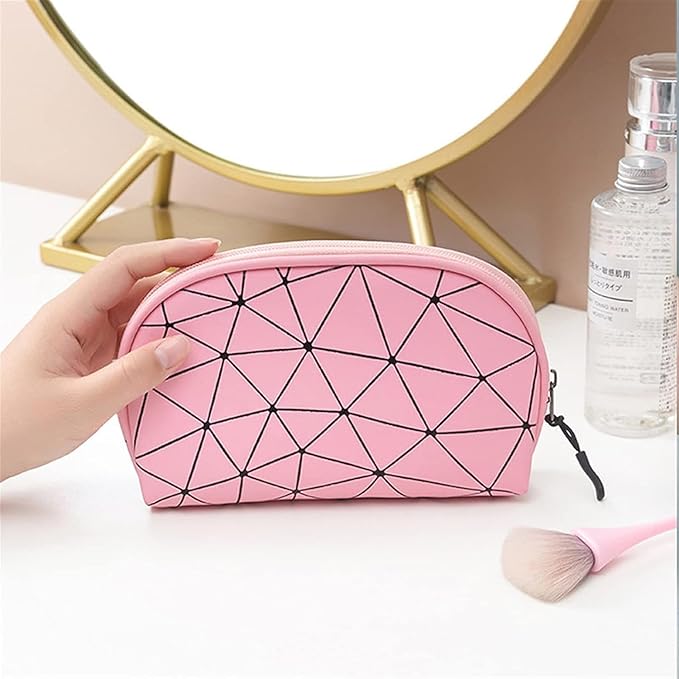 Makeup Handy Bag Travel Cosmetic Organizer Bag (Silver)