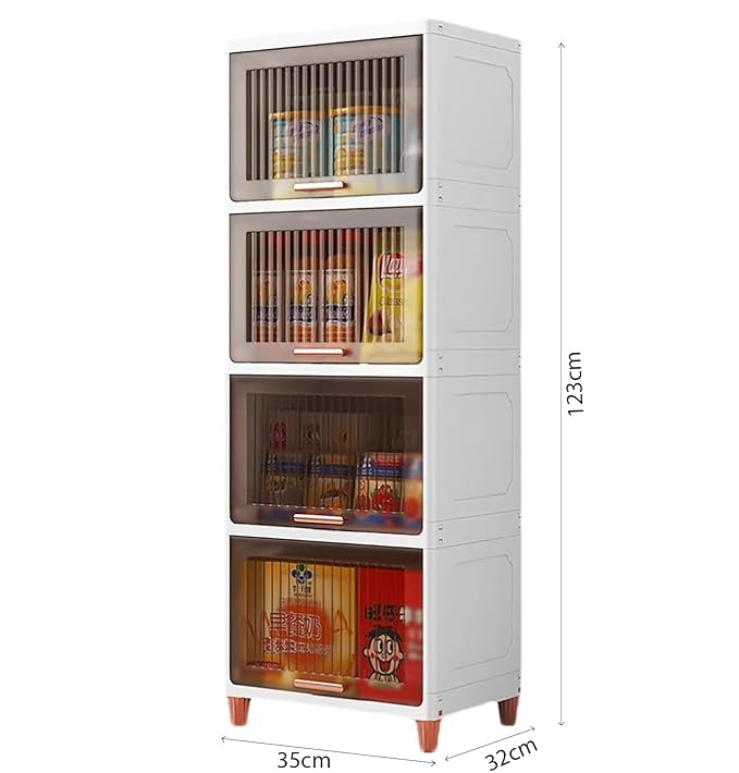 Plastic Storage Cabinet Flip-Top with Utility Storage Unit (White)