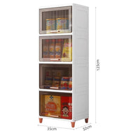 Plastic Storage Cabinet Flip-Top with Utility Storage Unit (White)