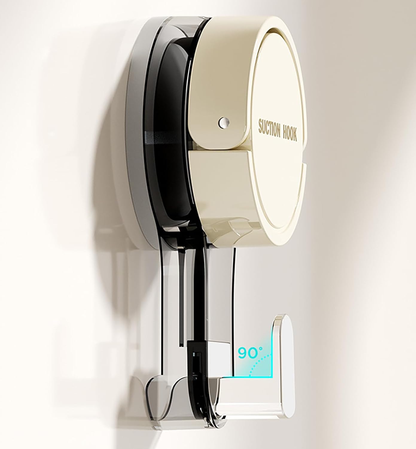 Vacuum Suction Cup Hook | Strong Traceless Punch-Free Wall Hook (Cream)
