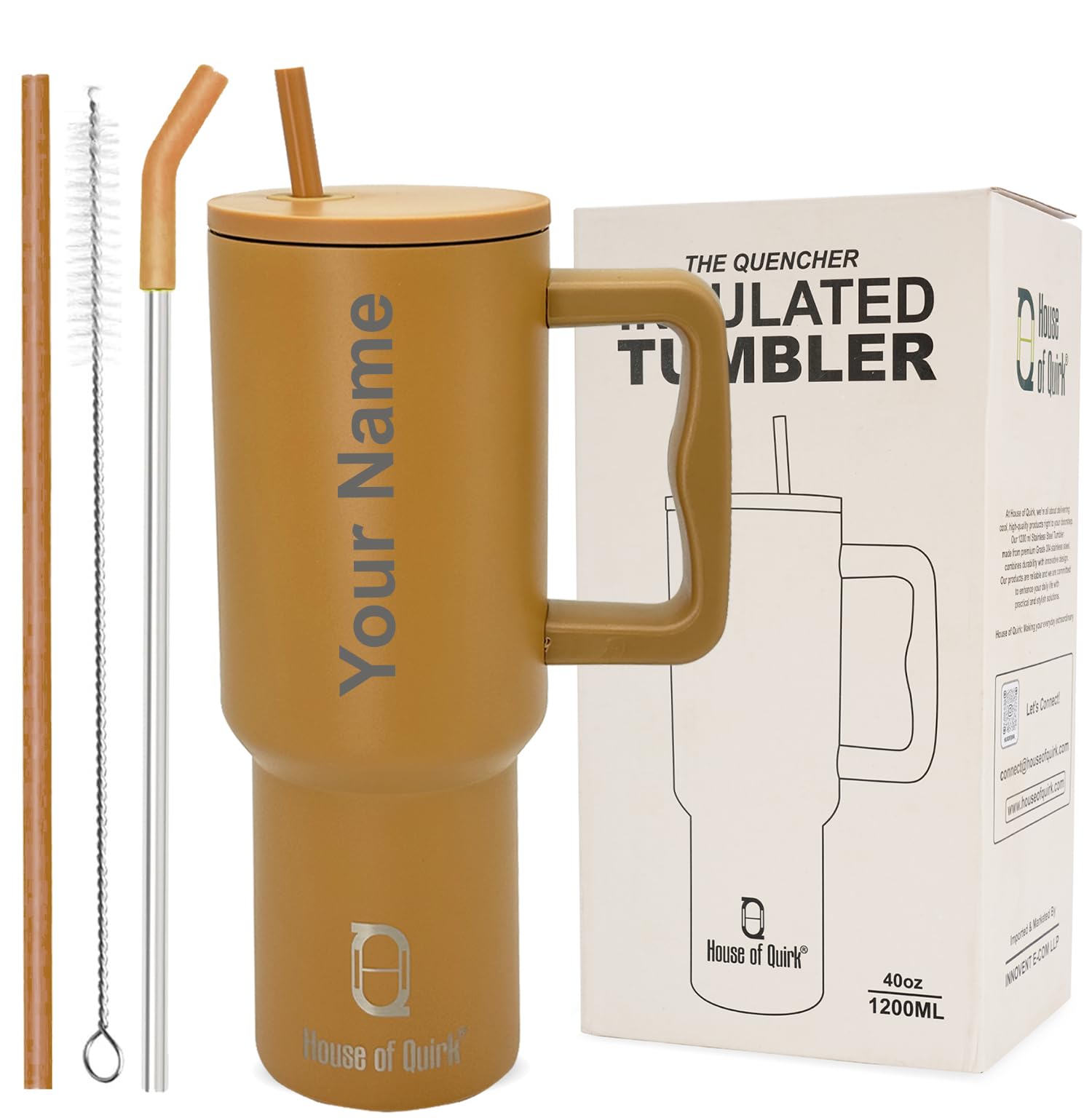 1200ML Custom Name – Personalized Stainless-Steel Vacuum Insulated Tumbler(Non-Returnable & Non-Replaceable)