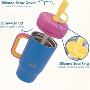 530ML Kids Tumbler Stainless Steel with Handle & Lid