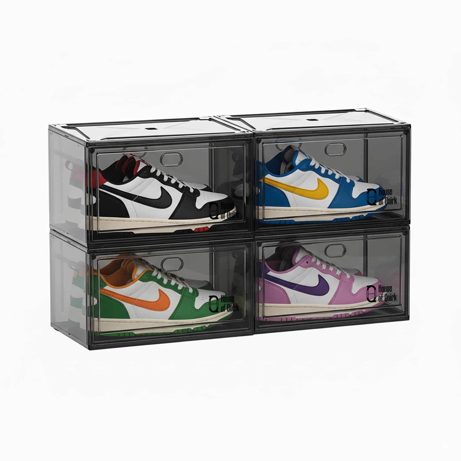 Shoe Storage Organizer Boxes Black