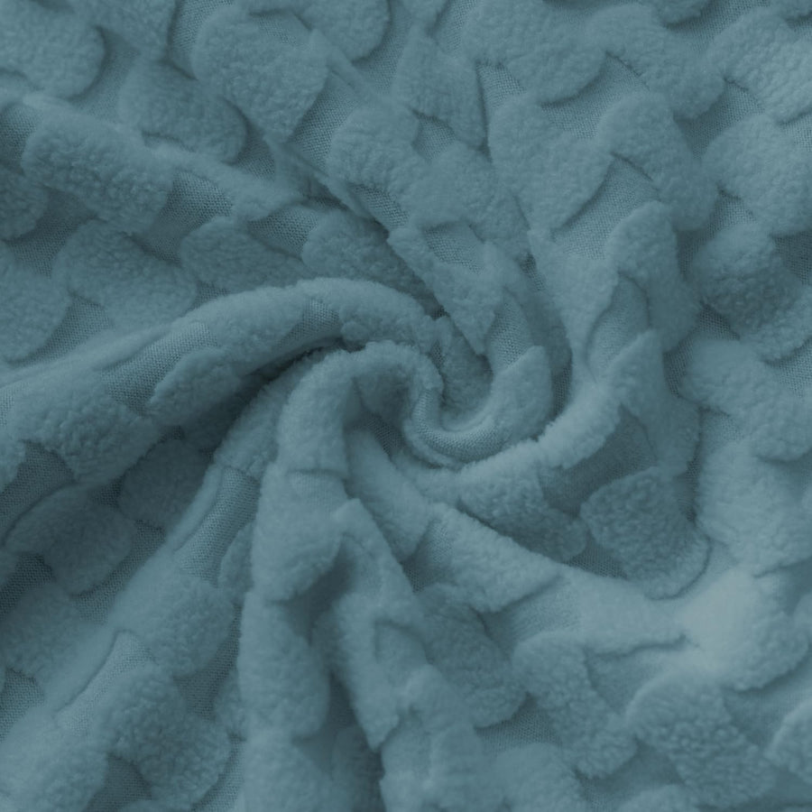 Elegant Jacquard Fabric 220 GSM Sofa Cover – Ultra Soft Stretchable (Light Blue)