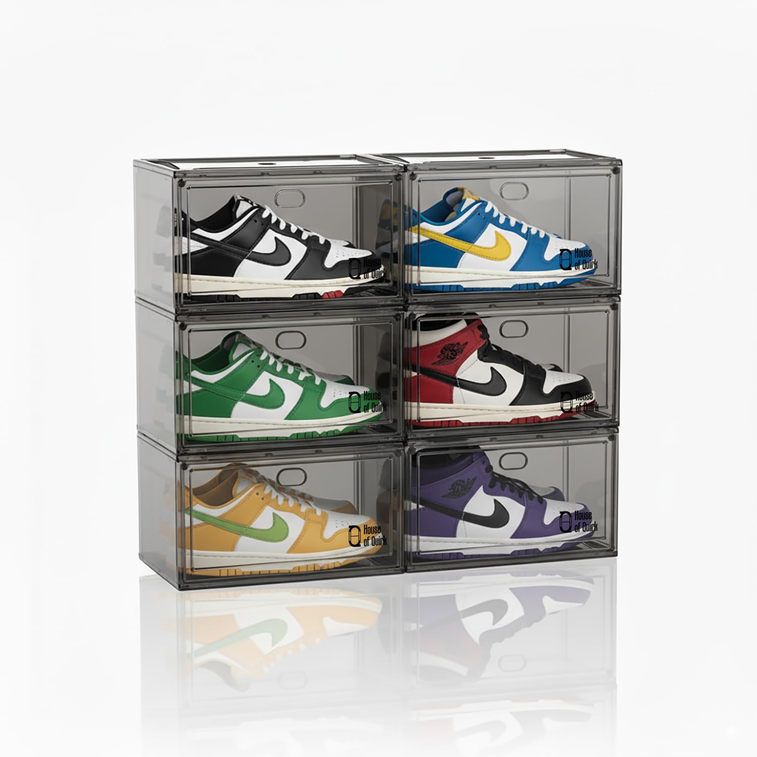 Shoe Storage Organizer Boxes Black