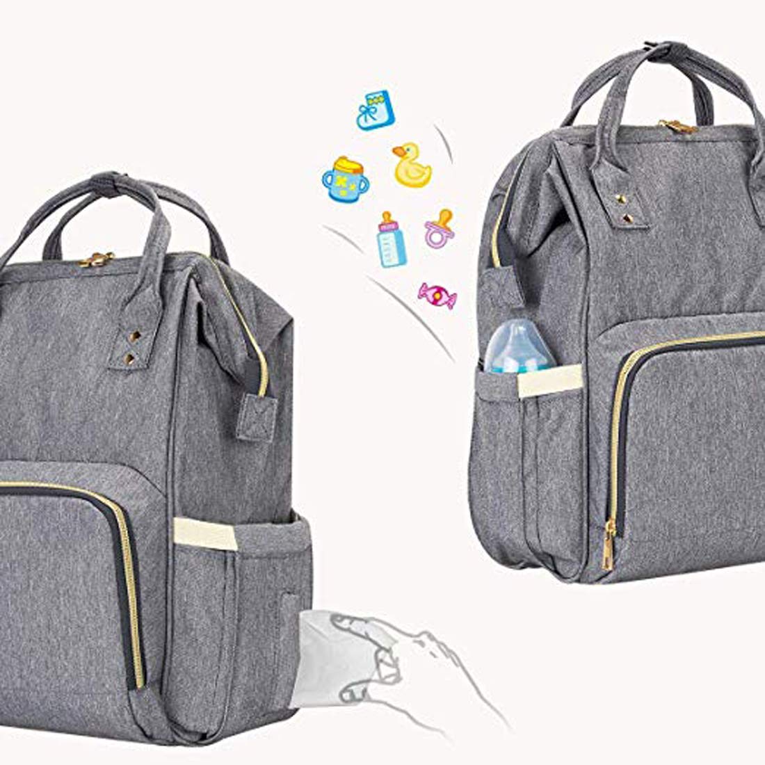 Baby Diaper Bag Maternity Backpack - Dark Grey