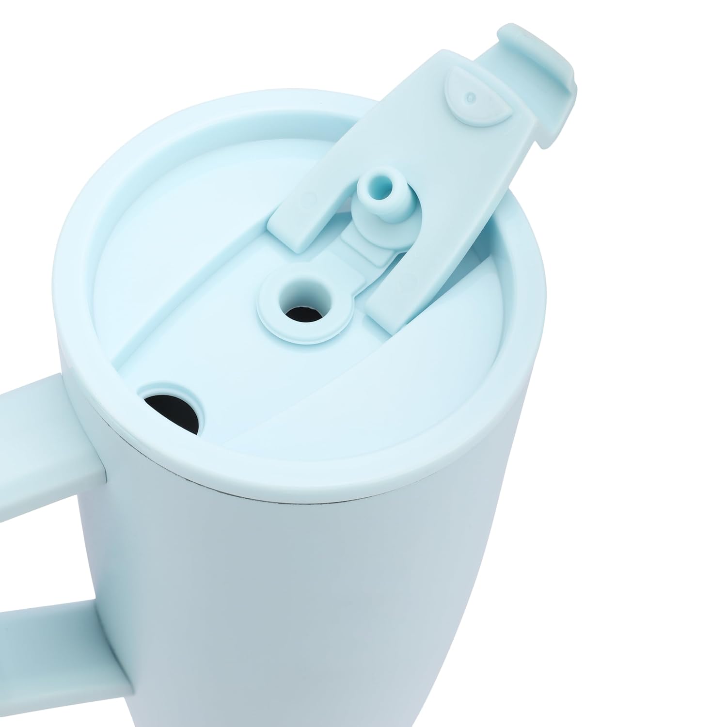 1200ML Custom Name Tumbler with Handle & 2 Straw Flip Lid (Non-Returnable & Non-Replaceable)