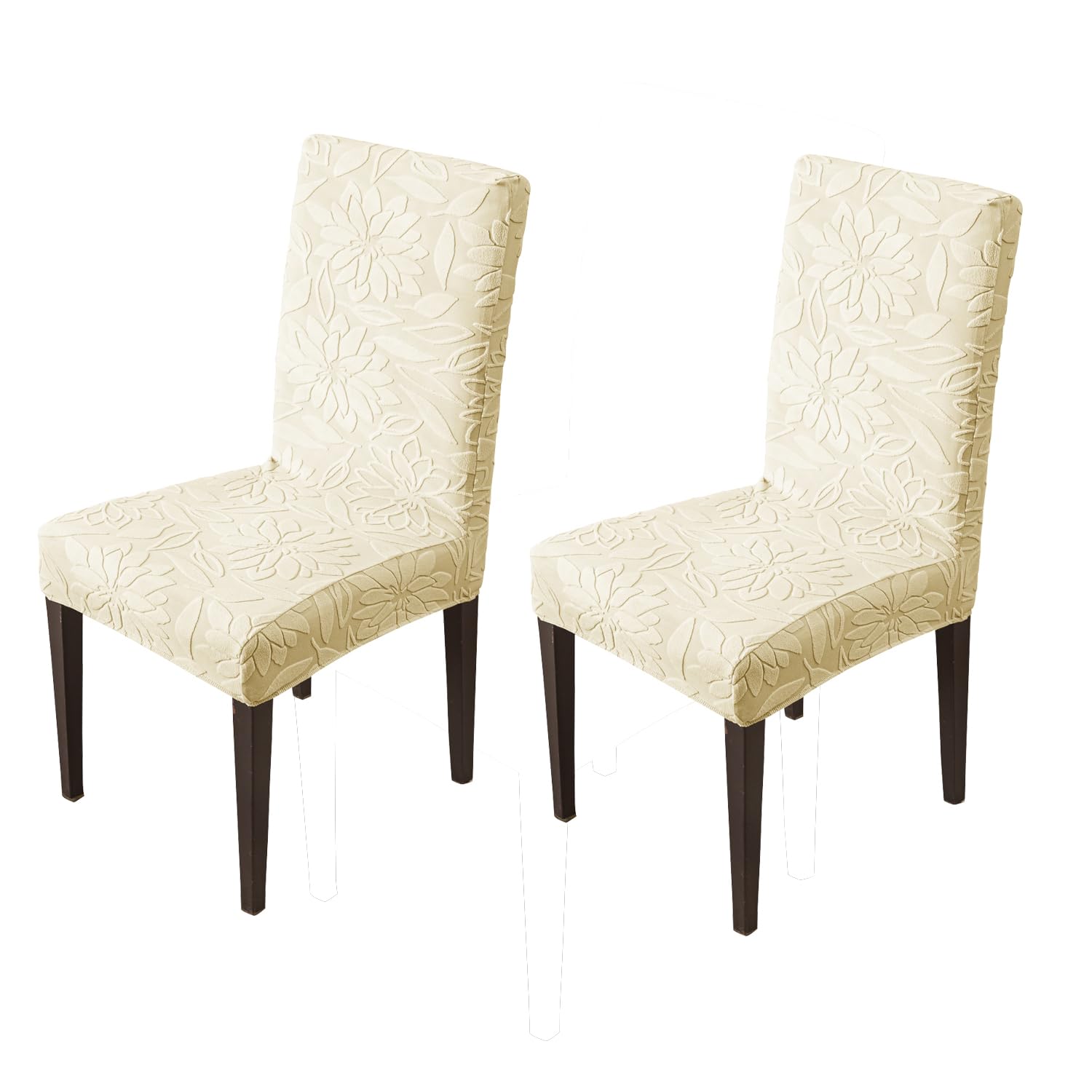 Stretchy Universal Camellia Jacquard Waterproof Chair Cover (Beige)