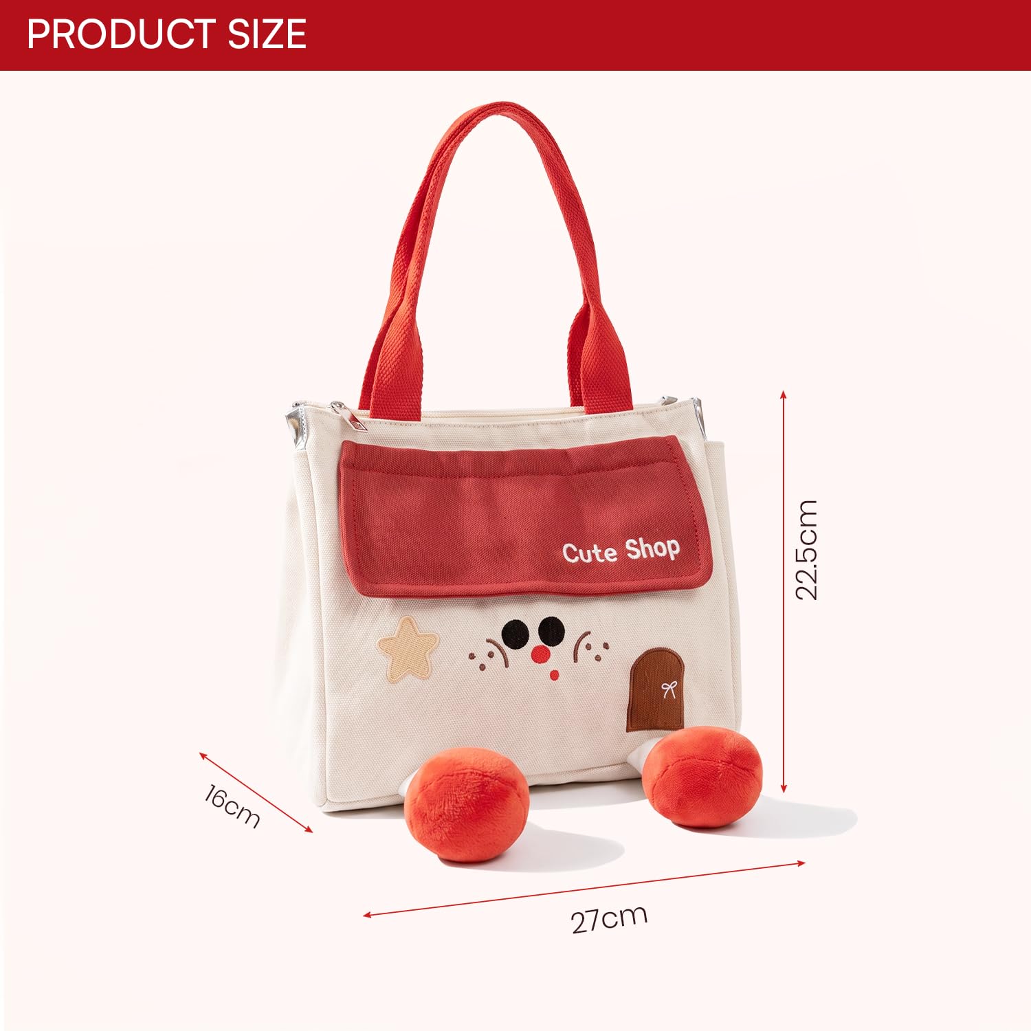 3D Leg Insulated Lunch Bag, Cute Thermal Lunch Tote, Large Capacity Meal Bag