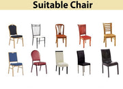 Elastic Jacquard Chair Cover (Navy Blue)