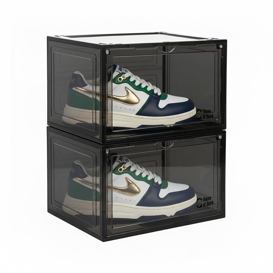 Shoe Storage Organizer Boxes Black