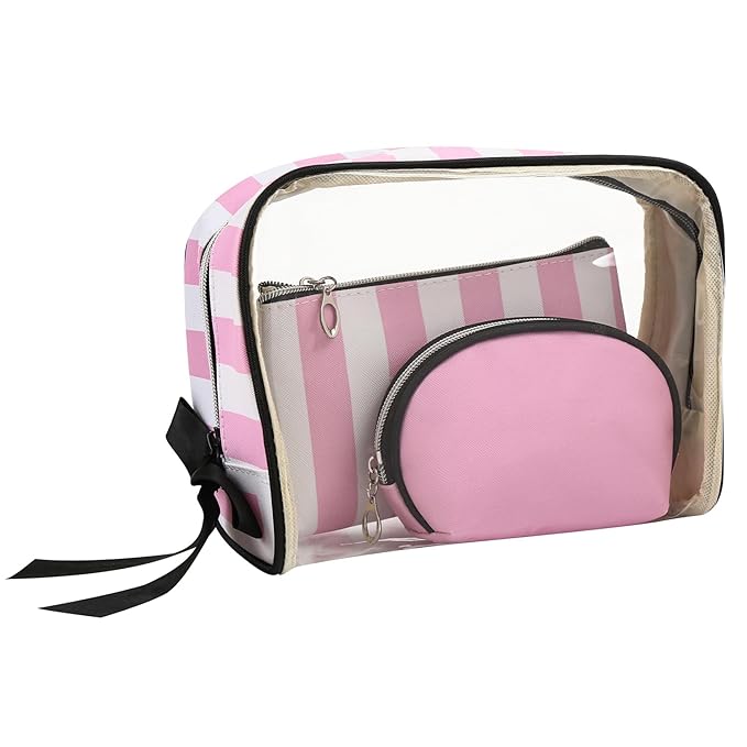 Set of 3 Makeup Bag for Women Portable Toiletry Bag