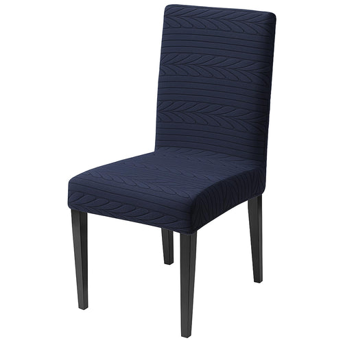 Flexible Stretch Dining Chair Cover 220 GSM Jacquard Fabric, Universal Fit (Navy)