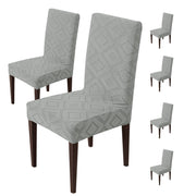 Stretchy Universal Jacquard Fabric Diamond Texture 220 GSM Chair Cover-Stone