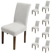 Universal Fit Elegant Jacquard Chair Cover – 220 GSM Stretch Fabric (Grey)