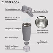 APEX 591ml Stainless Steel Gym Protein Shaker
