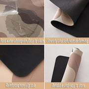 Absorbent Quick Dry Non Slip, Washable Bath Mat (Yourself Black Flower)