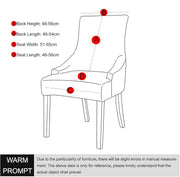 Wingback American Side Chair Slipcover-Beige White Triangle