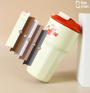 Stainless Steel Coffee Mug, 420 ML Spill Proof Travel Mug with Lid Tumbler
