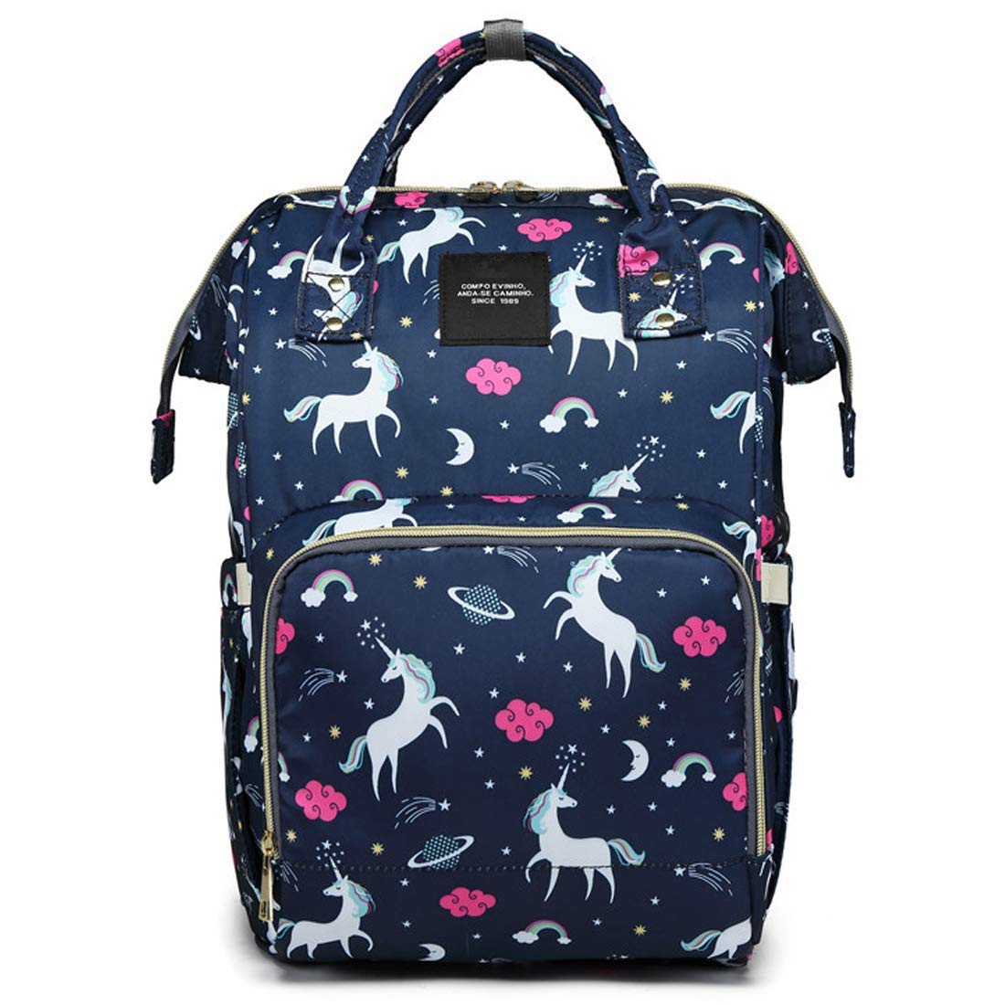 Baby Diaper Bag Maternity Backpack (Unicorn Printed)