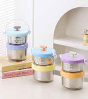 304 Stainless Steel 2-Layer Portable Lunch Box