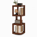 360° Rotating 4-Tier Storage Rack - Brown