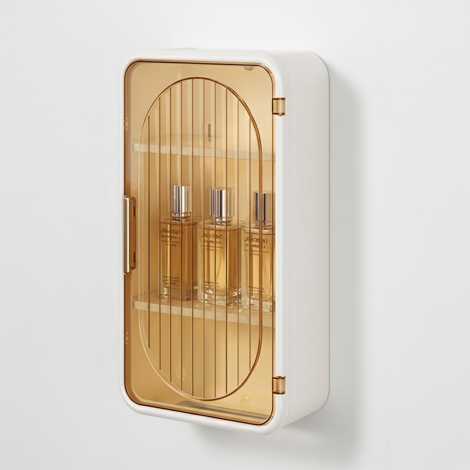 Wall Mounted Bathroom Storage Rack – Punch-Free Magnetic Storage Box White (Medium)