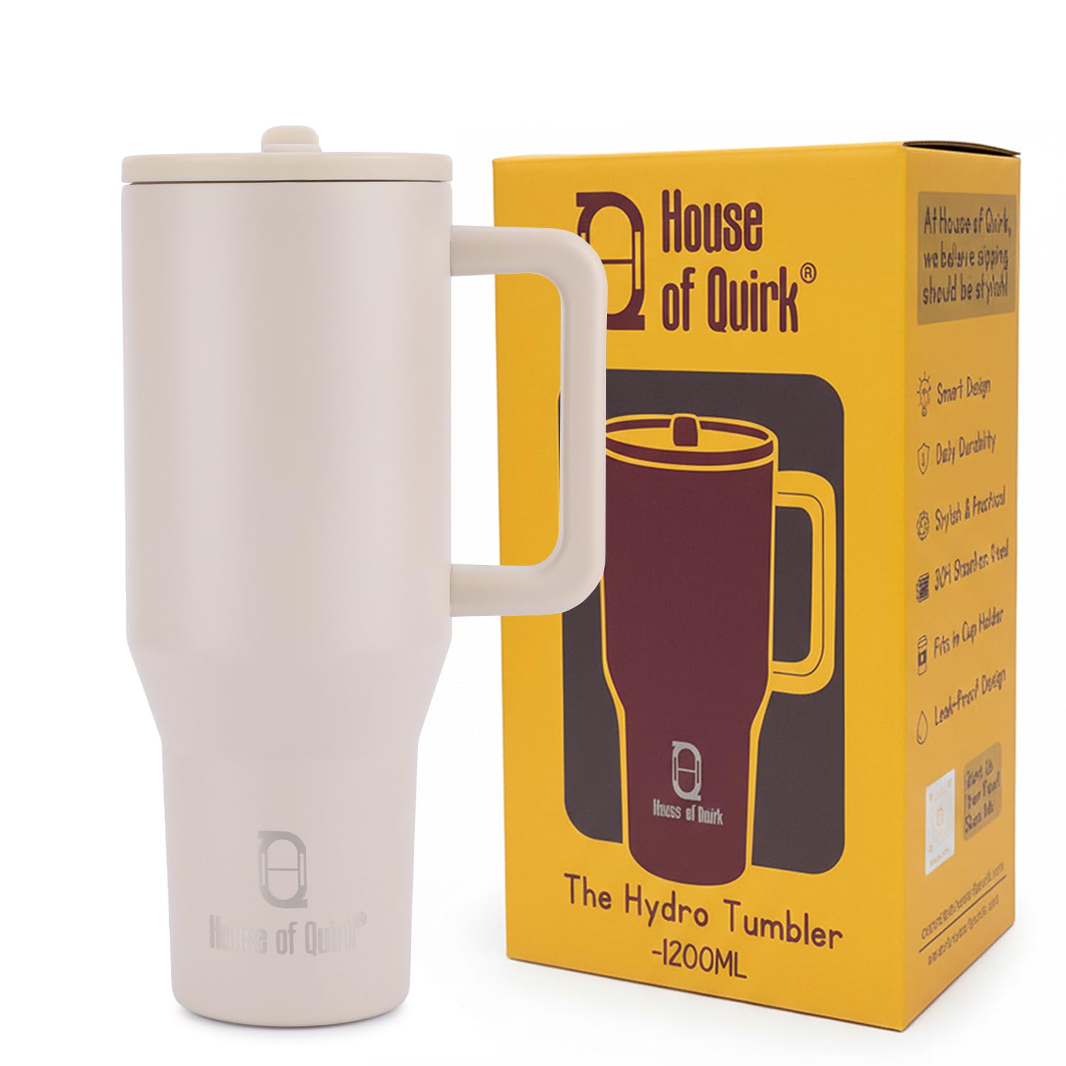 1200ML Tumbler with Handle & Simple Flip Straw