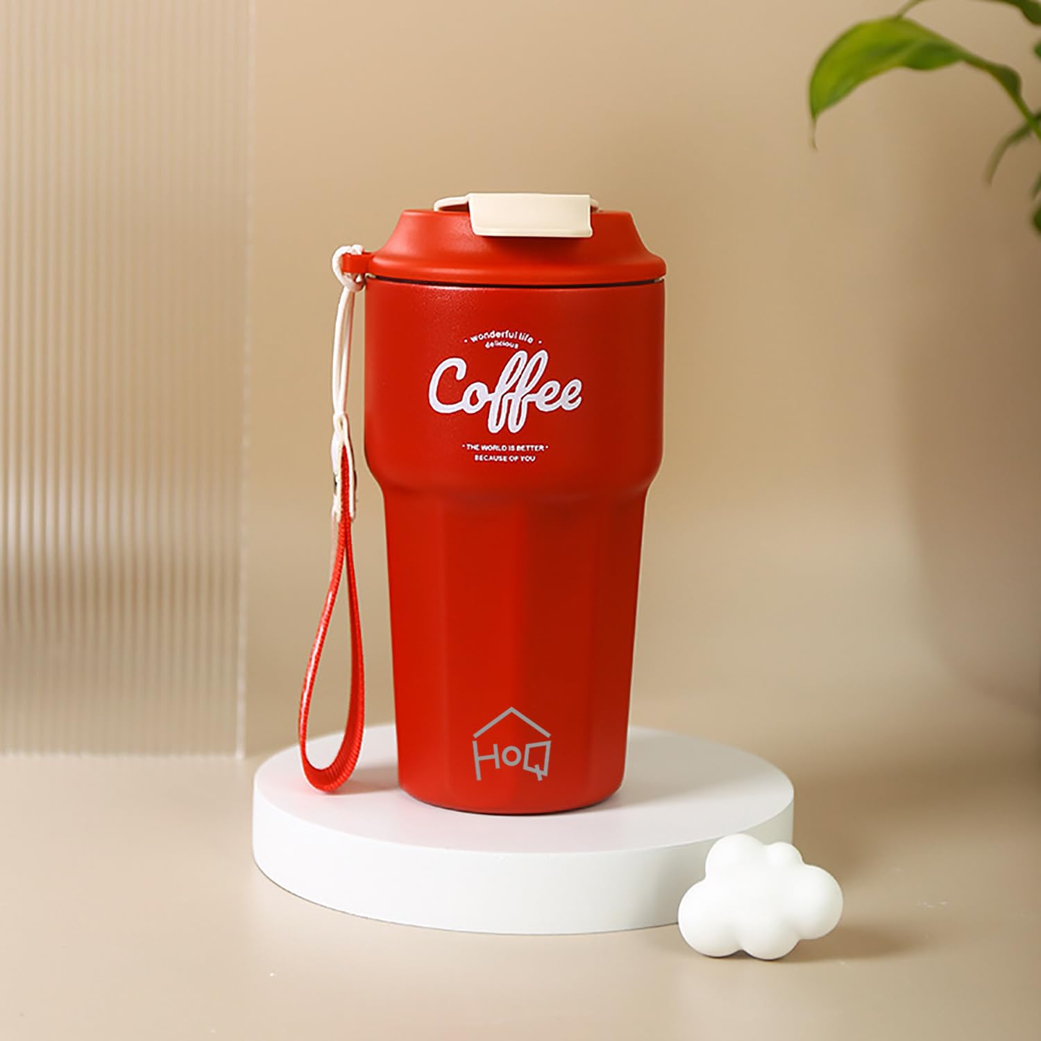 Stainless Steel Coffee Mug, 420 ML Spill Proof Travel Mug with Lid Tumbler
