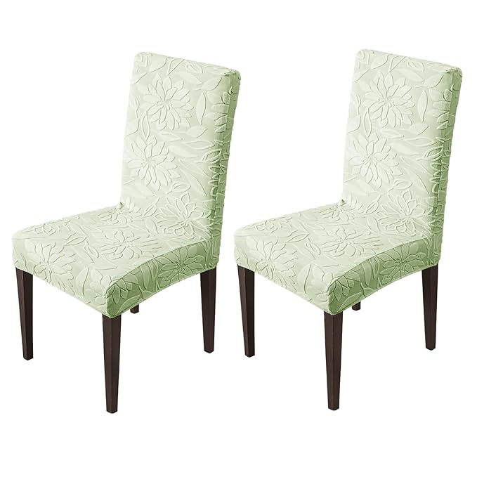 Stretchy Universal Camellia Jacquard Waterproof Chair Cover (Green)