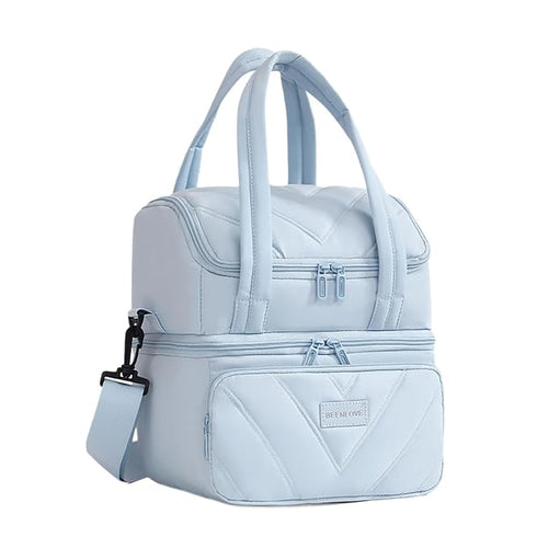 14L Double Decker Insulated Lunch Bag with Cup Holder