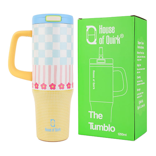 1200ML Stainless Steel Tumbler with Handle & Pop-Up Lid (Printed)