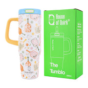 1200ML Stainless Steel Tumbler with Handle & Pop-Up Lid