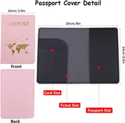 Multi-Functional PU Leather Travel Passport Case