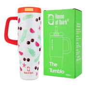 1200ML Stainless Steel Tumbler with Handle & Pop-Up Lid