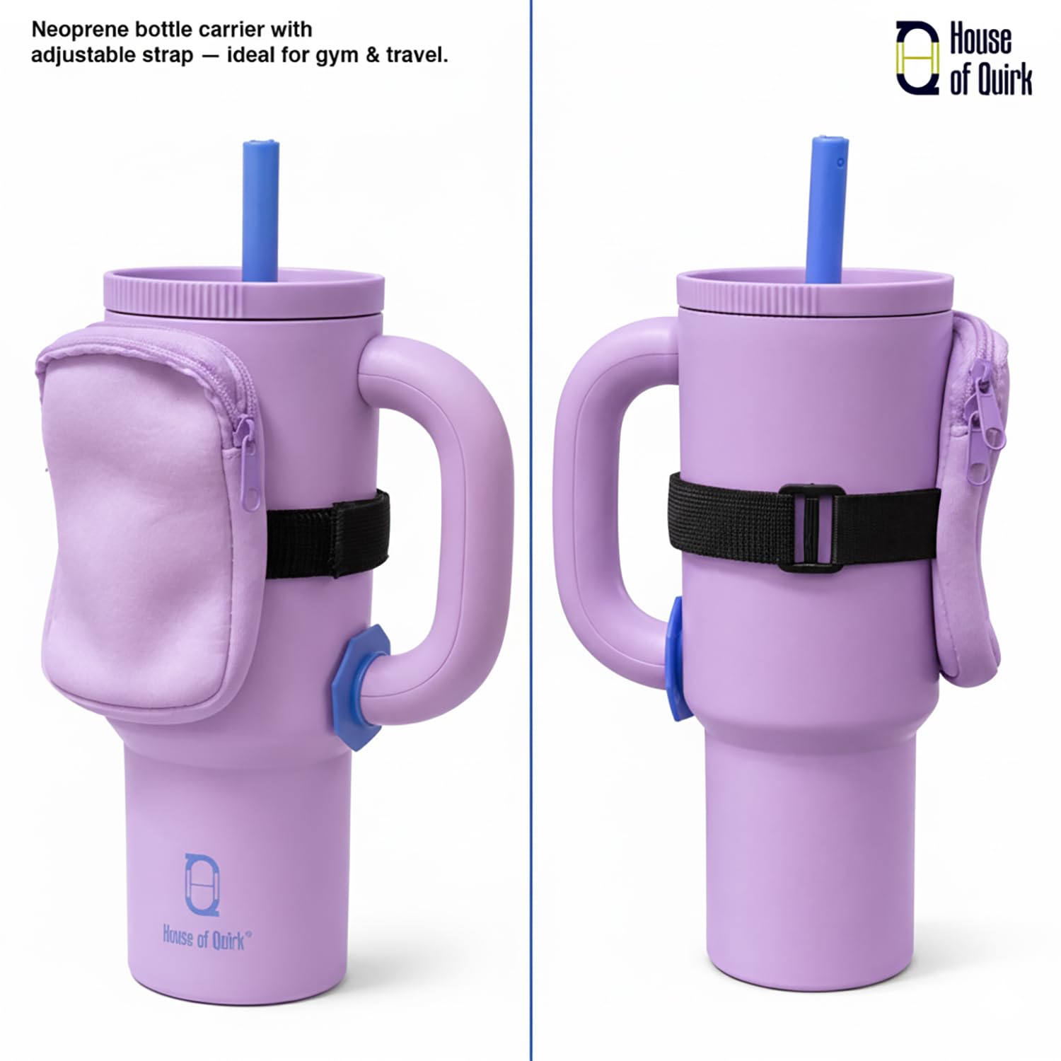 Water Bottle Carrier Bag for Cards, Key 40/30 oz Tumbler  (Tumbler Not Included)