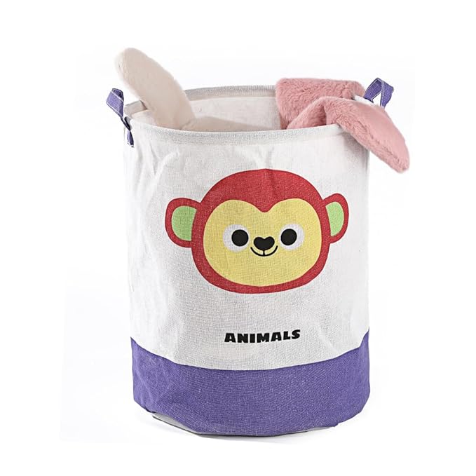 Round Laundry Basket Cute Cartoon Cloth Storage (Toys)