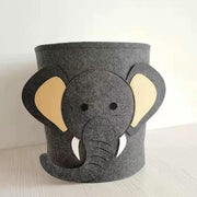 Felt Kids Cartoon Laundry Basket Round Storage Basket Laundry Organizer