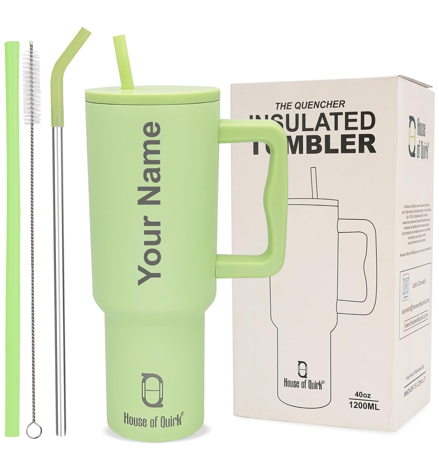 1200ML Custom Name – Personalized Stainless-Steel Vacuum Insulated Tumbler(Non-Returnable & Non-Replaceable)