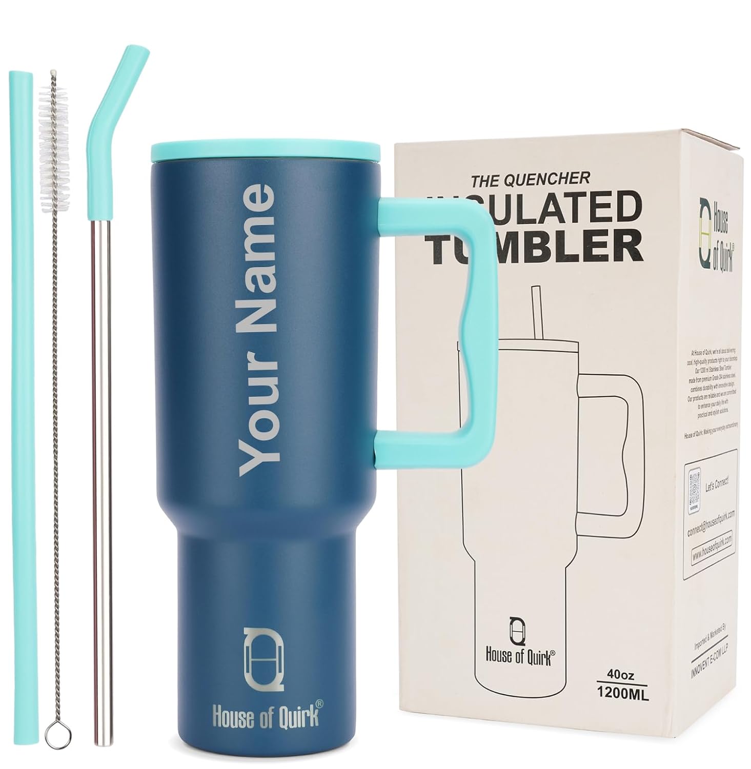 1200ML Custom Name – Personalized Stainless-Steel Vacuum Insulated Tumbler(Non-Returnable & Non-Replaceable)