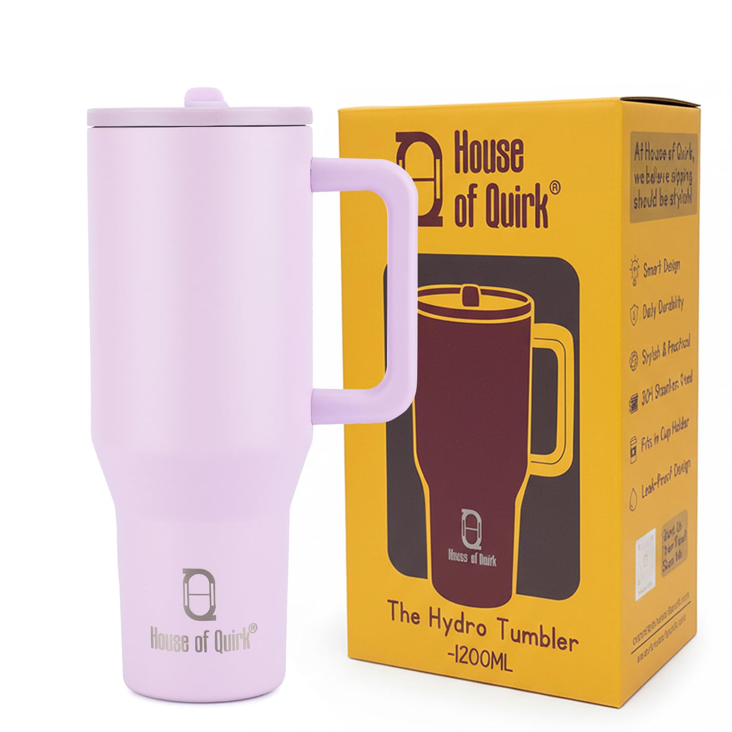 1200ML Tumbler with Handle & Simple Flip Straw