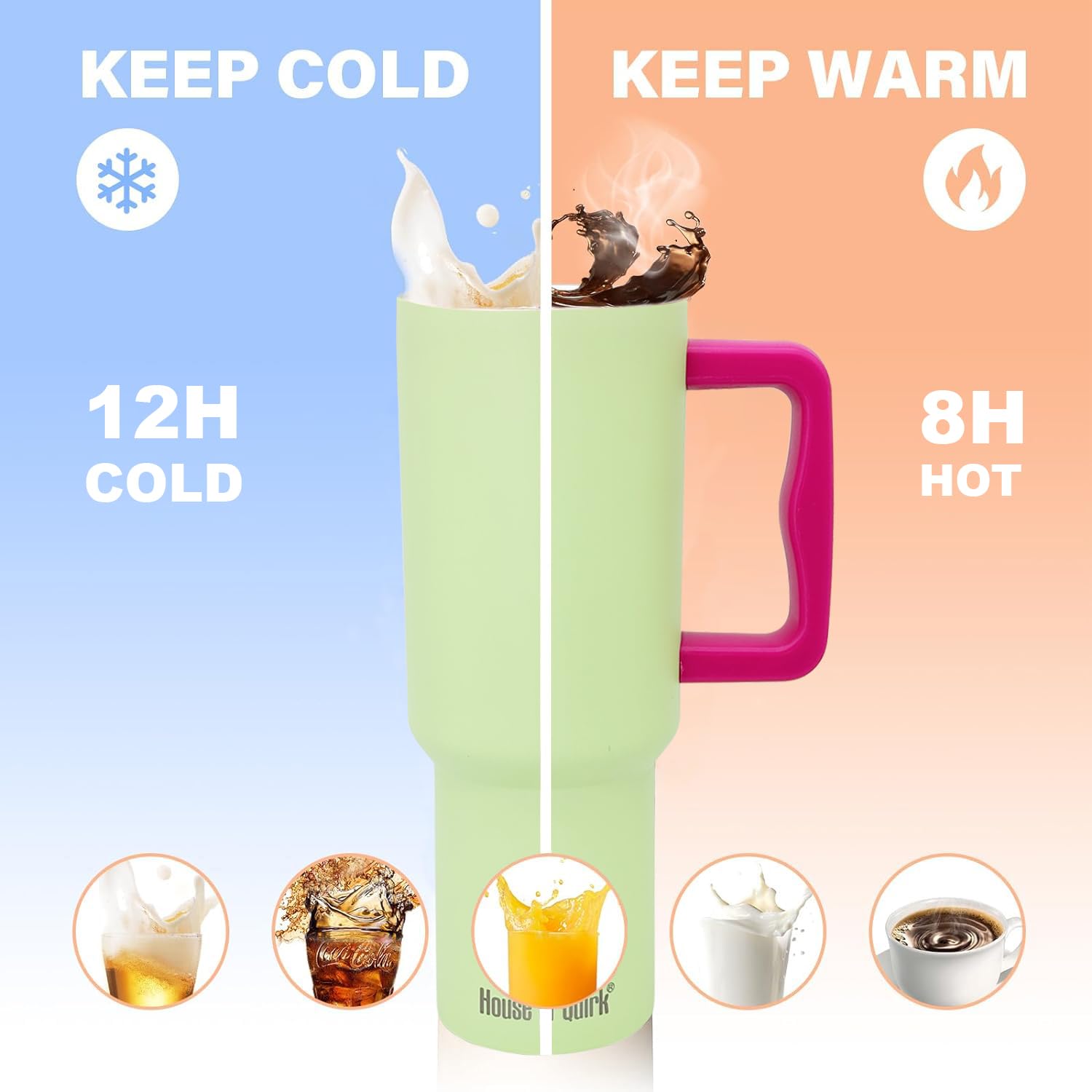 1200ML Custom Name – Personalized Stainless-Steel Vacuum Insulated Tumbler(Non-Returnable & Non-Replaceable)