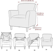 Armchair Slipcover Printed Chair Covers with Arms Stretch Club Chair Slipcover
