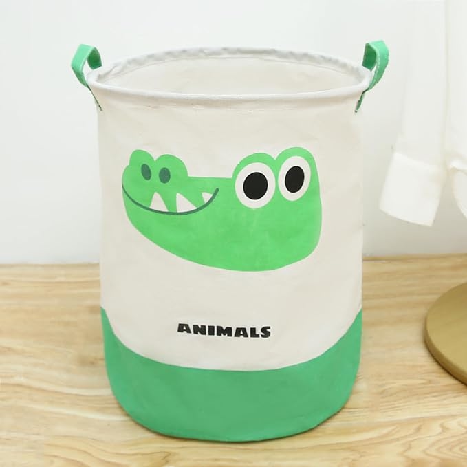 Round Laundry Basket Cute Cartoon Cloth Storage (Toys)