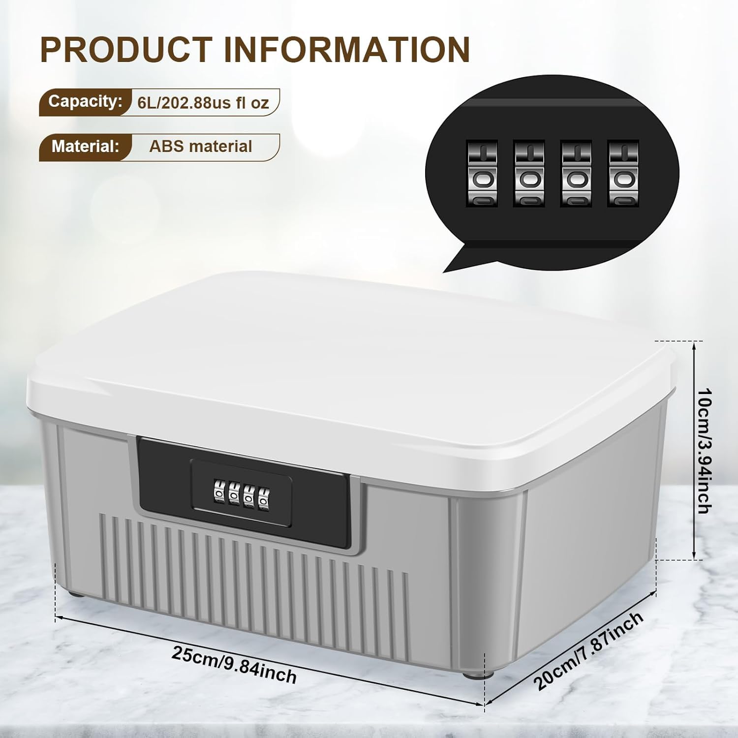 Lockable Storage Box – Double-Layer Organizer with 4-Digit Lock