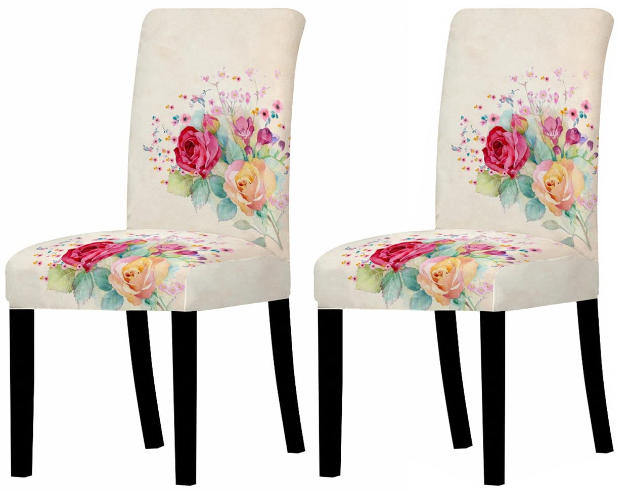 Printed Chair Cover - White Rose