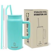 1500ML Mug Tumbler with Handle and Straw Lid