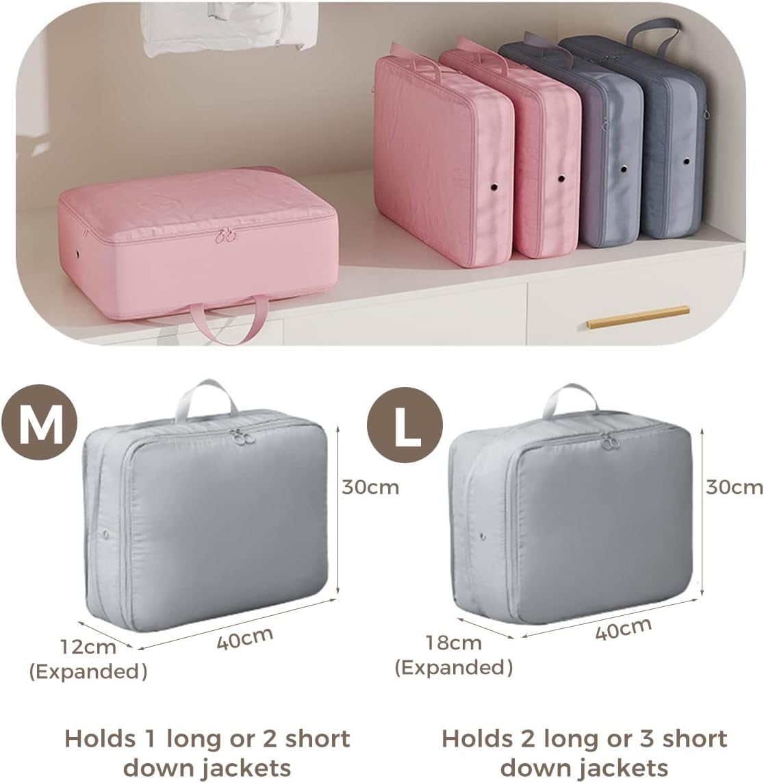 Compression Packing Cubes for Suitcases- Medium