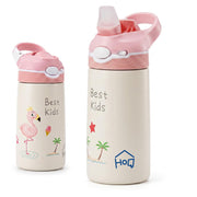 QUIRKPOP 400ml 316 Stainless Steel Kids Bottle – Duckbill Straw & Lockable Lid